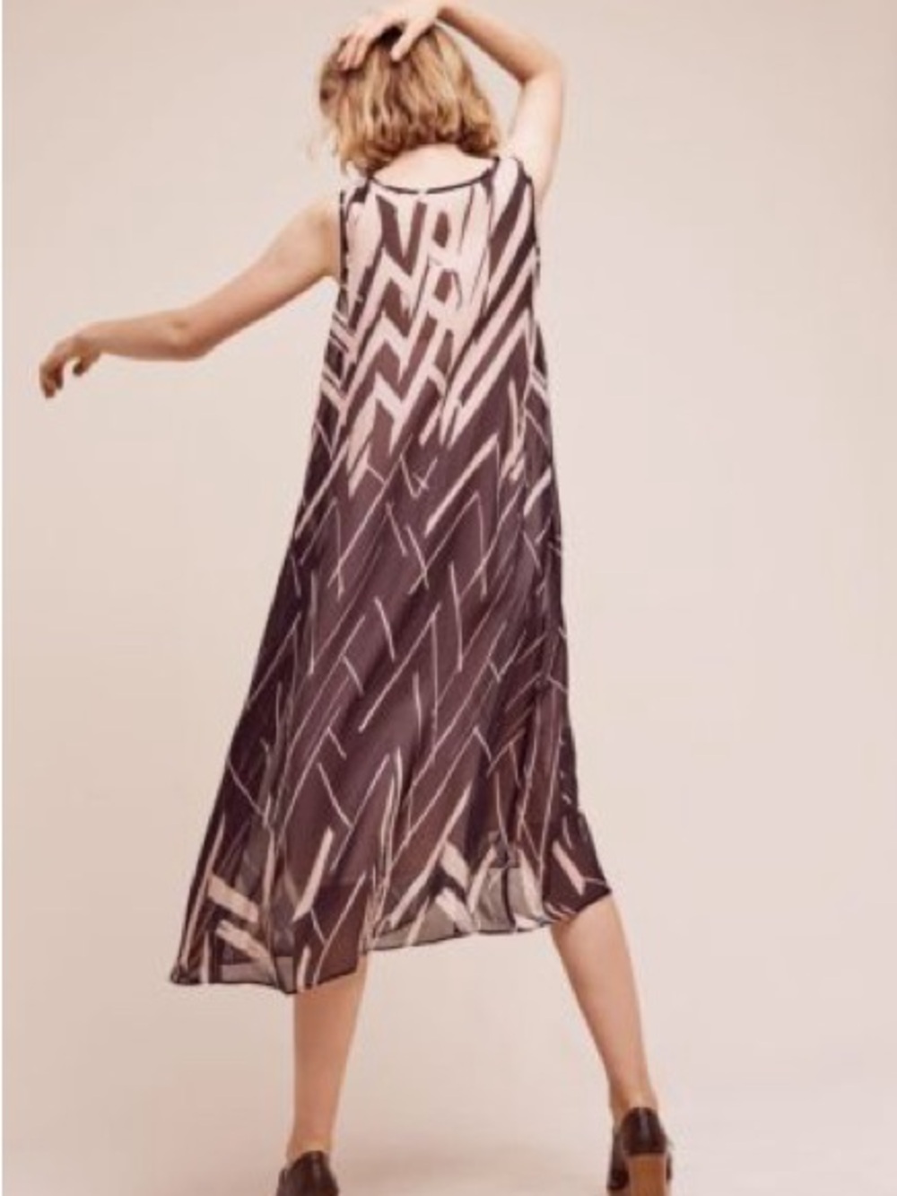 Anthropologie Serengeti sleeveless 100% silk dress